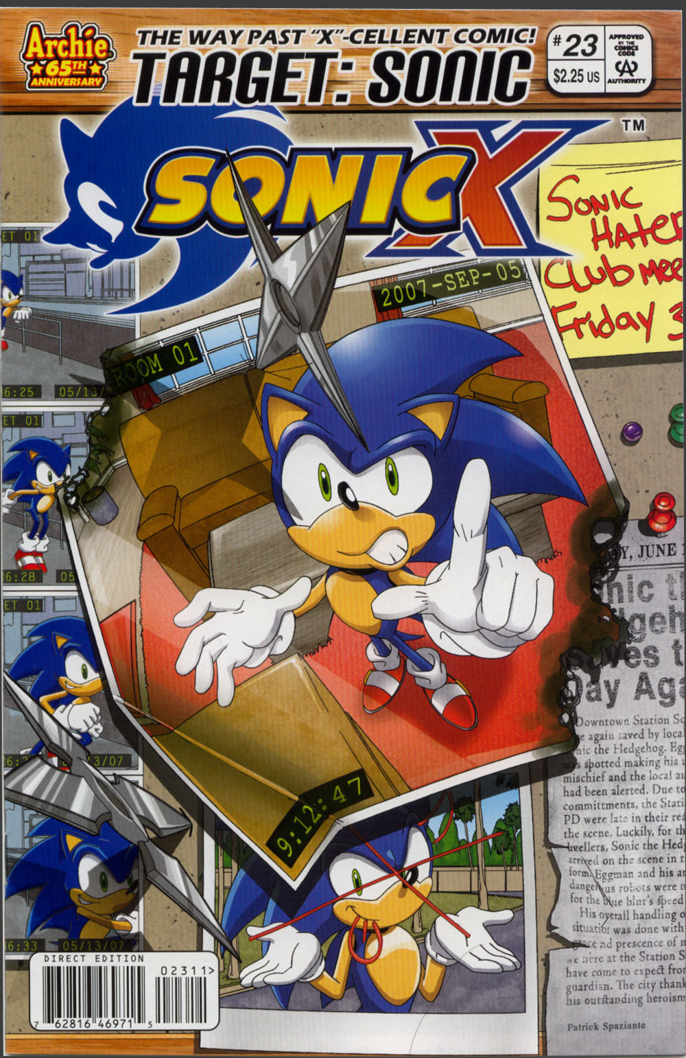 Sonic X - September 2007 Comic cover page